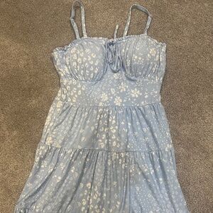Short light blue dress